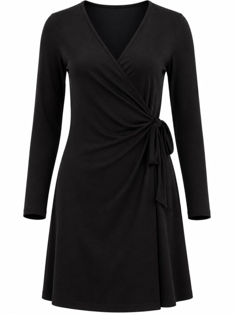 Anne Klein Faux Wrap Midi Side Tie Dress Size 14